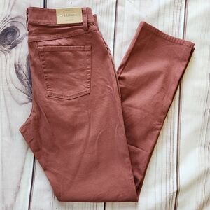 NWT LL Bean "Favorite Fit Straight Leg" Flex Pants Pale Sienna | Women's Size 6